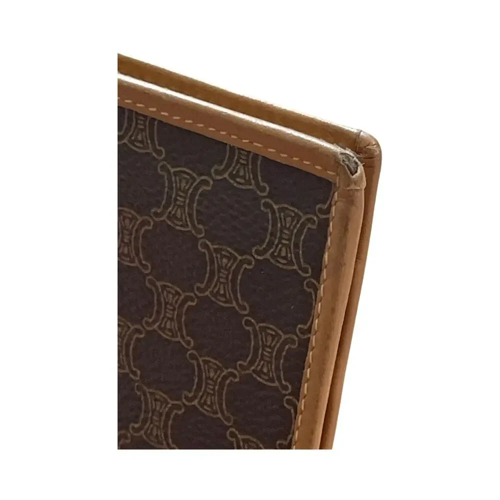 Vintage Celine Macadam Long Wallet Tan Leather & Canvas Made in Italy - Picture 14 of 15